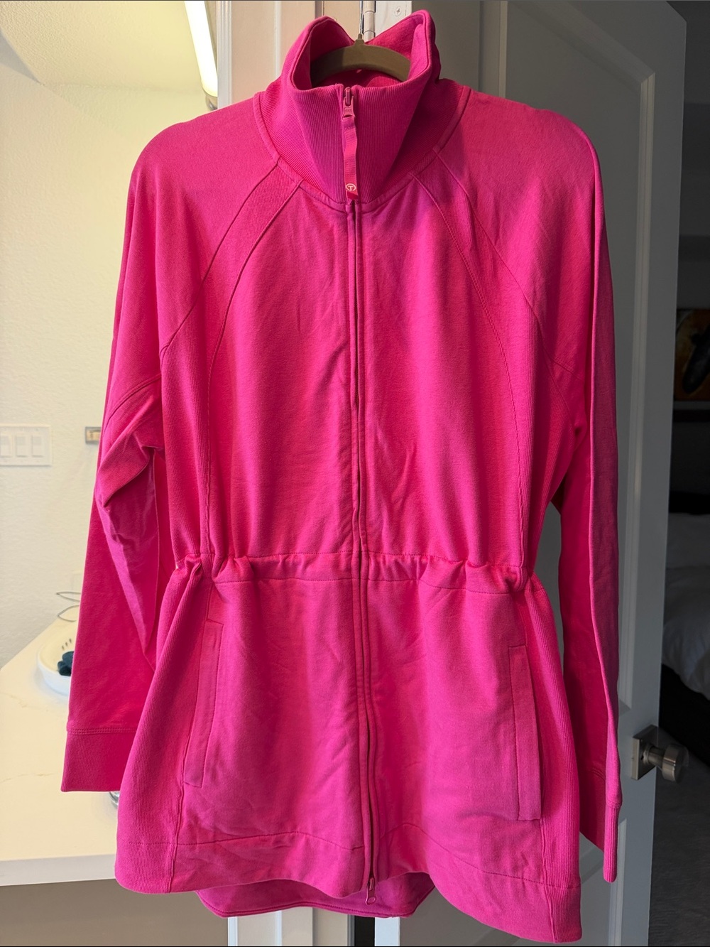 Talbots XL Women's Hot Pink Full-Zip Jacket with Cinched Waist